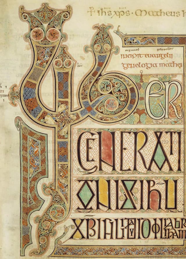 The Matthew Cross-Carpet Page, Traditionally attributed to Eadfrith, Bishop of Lindisfarne
