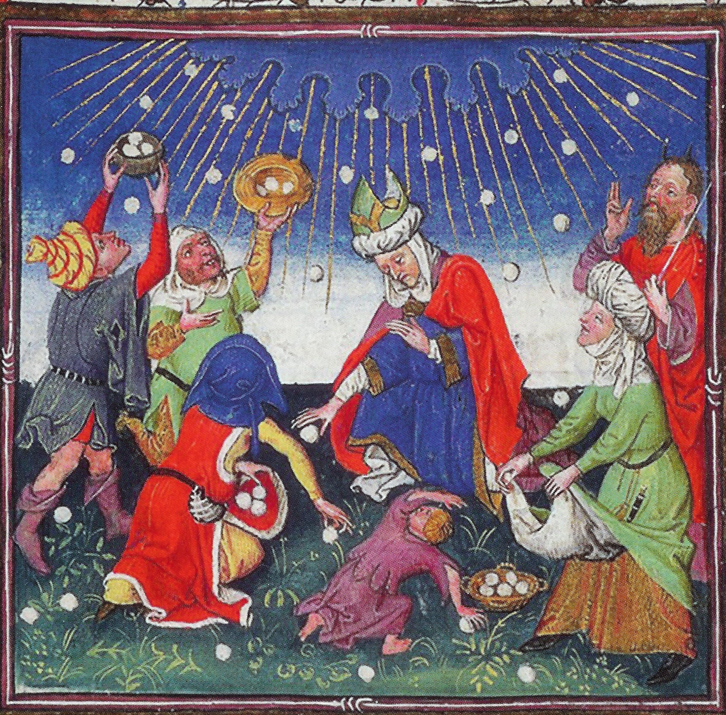 The Gathering of the Manna, framed